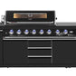 Single Cupboard Storage Module Suits Kingsley BBQ Kitchen | Black Stainless Steel Cabinet, Stone Benchtops