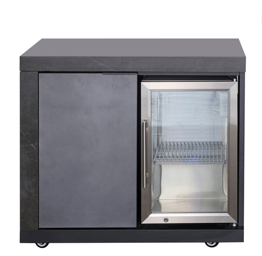 LHS STORAGE&FRIDGE COMBO | Rockpool Charcoal Raised Hood BBQ Kitchen