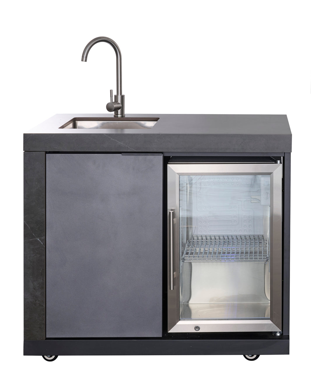 LHS Sink & Fridge Combo | Suits Rockpool Charcoal Raised Hood BBQ Ki