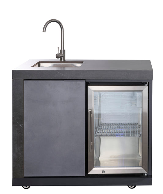 LHS Sink & Fridge Combo | Suits Rockpool Charcoal Raised Hood BBQ Ki