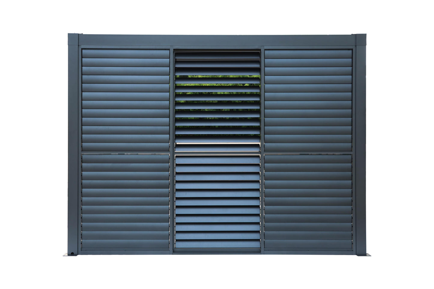 Pergola Shutter Wall in Mounment Powder Coated suits 2.4M, 3M,4M, Gazebo Mate Louvered Gazebo