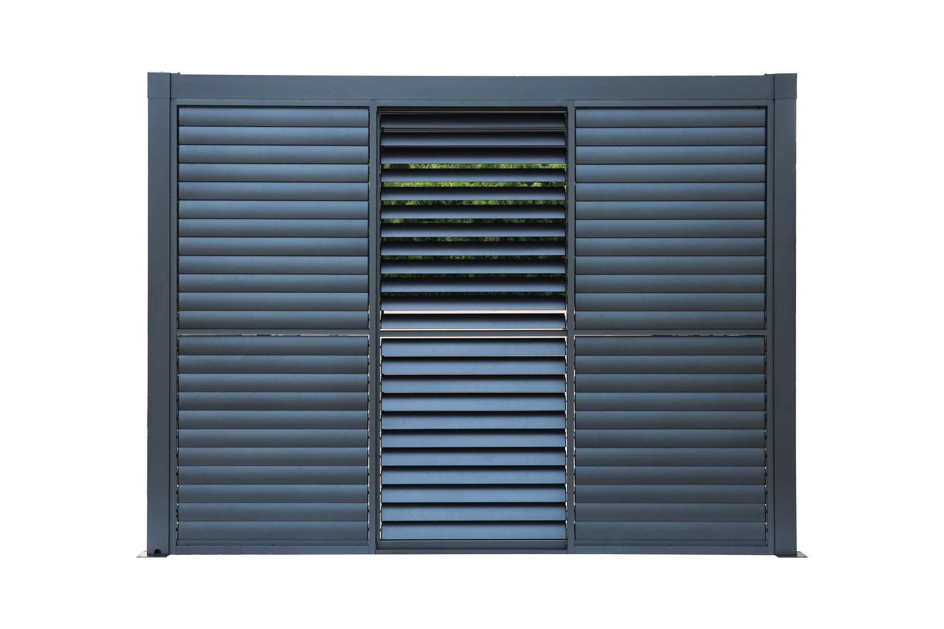 Pergola Shutter Wall in Mounment Powder Coated suits 2.4M, 3M,4M, Gazebo Mate Louvered Gazebo