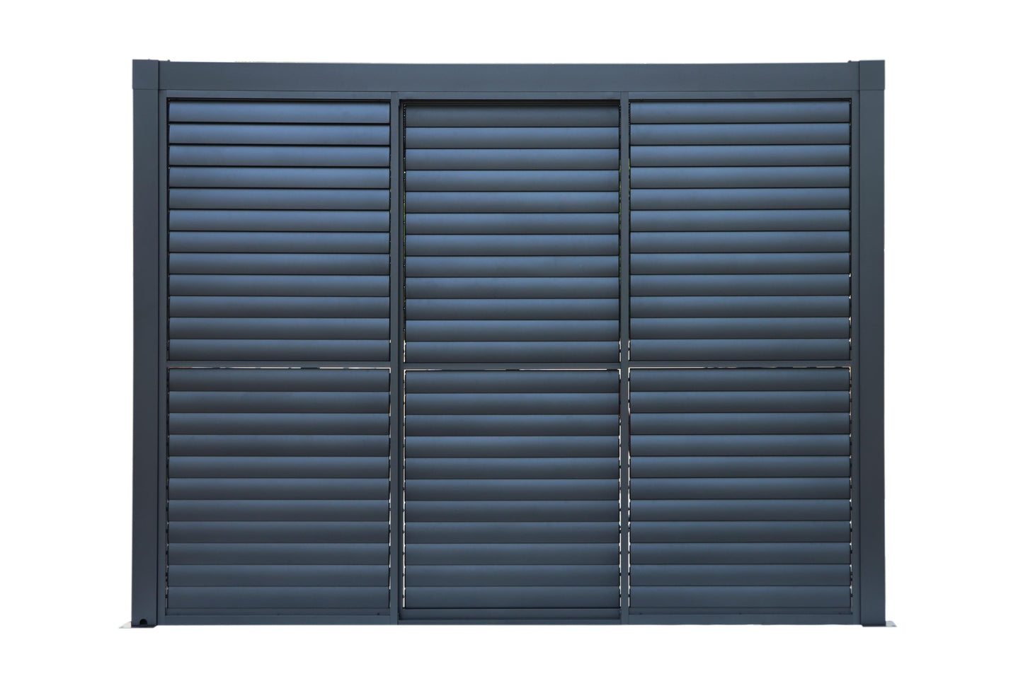 Pergola Shutter Wall in Mounment Powder Coated suits 2.4M, 3M,4M, Gazebo Mate Louvered Gazebo