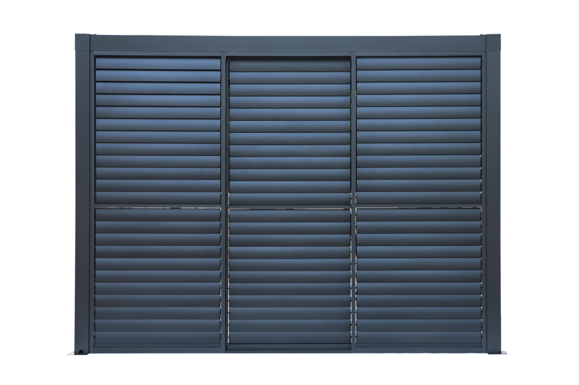 Pergola Shutter Wall in Mounment Powder Coated suits 2.4M, 3M,4M, Gazebo Mate Louvered Gazebo