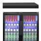 4 Burner Built In BBQ Package Inc Non Wok 4B Black Stainless Steel Built In BBQ + 1DR Sink & 2DR Fridge