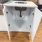 Grill King Signature Series Outdoor BBQ Kitchen Package – Rockpool White Stone Bench-Top, White Aluminium Cabinets | 4-Burner Built-In BBQ + Rotisserie + 150L Outdoor Fridge