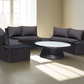 KABUL HALF MOON SOFA SET Aluminium Outdoor Lounge Setting — Black or White