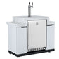 188L KEGERATOR/BEER DISPENSER MACHINE + STORAGE MODULE SUITABLE FOR ROCKPOOL WHITE BBQ KITCHEN SERIES