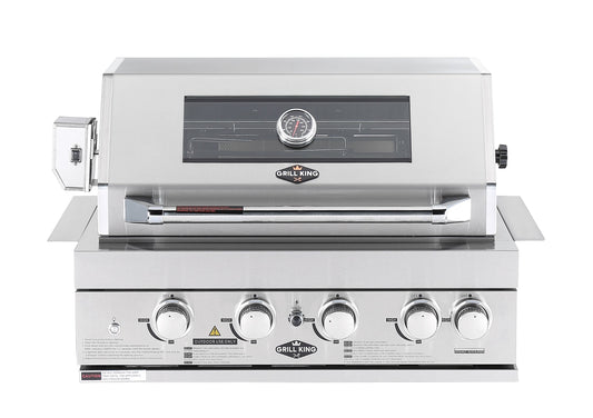 4 Burner Built-In BBQ With Rear Infrared Burner | 304 High Grade Stainless Steel, Blue LED Knobs