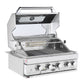 4 Burner Built-In BBQ With Rear Infrared Burner | 304 High Grade Stainless Steel, Blue LED Knobs