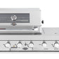 4 Burner + Wok Built In BBQ With Rear Infrared Burner | 304 Stainless Steel, Blue LED Knobs