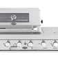 4-Burner + Wok SS Built-In BBQ Outdoor Kitchen with Hurricane Sink & Fridge