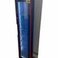 Floorstock Tropical Rated Triple Glazed 135L Commercial Skinny Upright Bar Fridge - Single Door, Black Stainless Steel, Red LED Lighting for Wine & Beverages