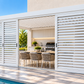 GazeboMate 3m × 4m Wall-Mounted Aluminium Louvered Pergola – Privacy Screen & Wall Options