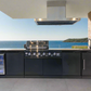 Floor Stock Rockpool Black 4B + Wok: Designer Black Outdoor BBQ Kitchen Package inc Fridge & Sink