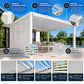 GazeboMate Louvered Gazebo + Aluminium Privacy Side Wall – Monument Charcoal