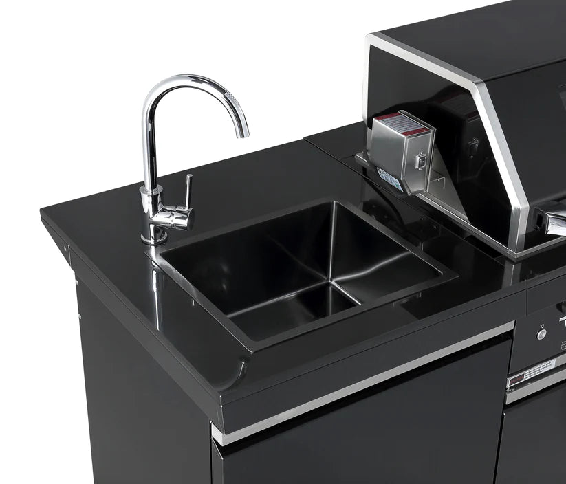 Kingsley 4 Burner Non Wok Black Stainless Steel BBQ Module