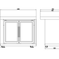 Rockpool White 4B: Designer Outdoor BBQ Kitchen Matt White Stone + White Doors, Fridge & Sink