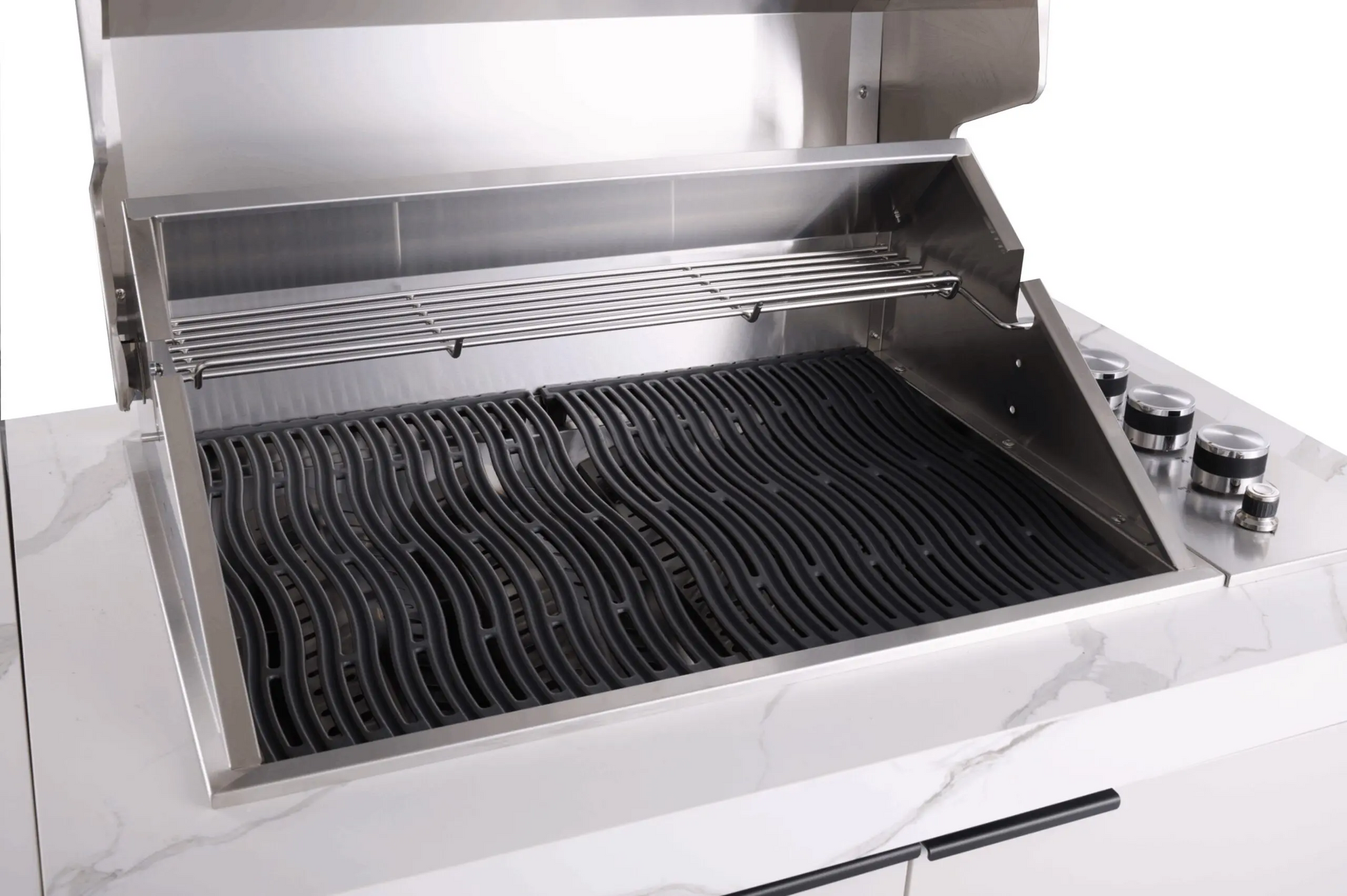 Rockpool 6B Drop In BBQ Kitchen Package Inc sintered stone benchtops, Aluminium Cabinets, Weather Resistant, Fridge & Sink