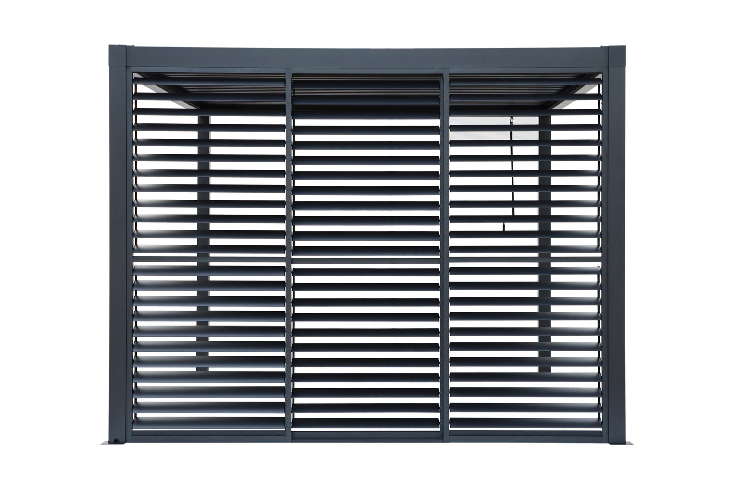 Pergola Shutter Wall in Mounment Powder Coated suits 2.4M, 3M,4M, Gazebo Mate Louvered Gazebo