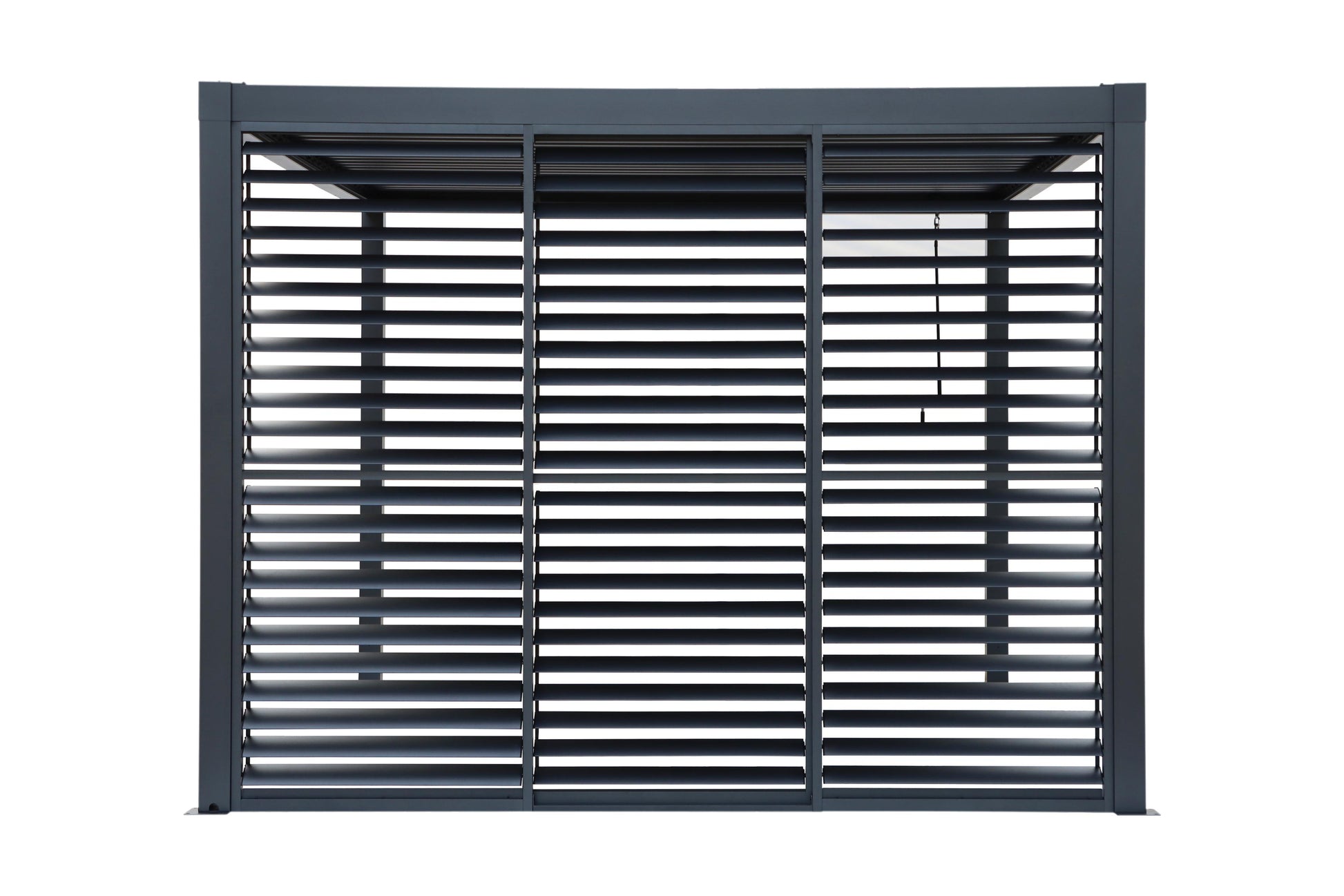 Pergola Shutter Wall in Mounment Powder Coated suits 2.4M, 3M,4M, Gazebo Mate Louvered Gazebo