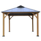 GazeboMate Adventure 3.66x4.28M Galvanized Steel & Cedar Wood Gazebo