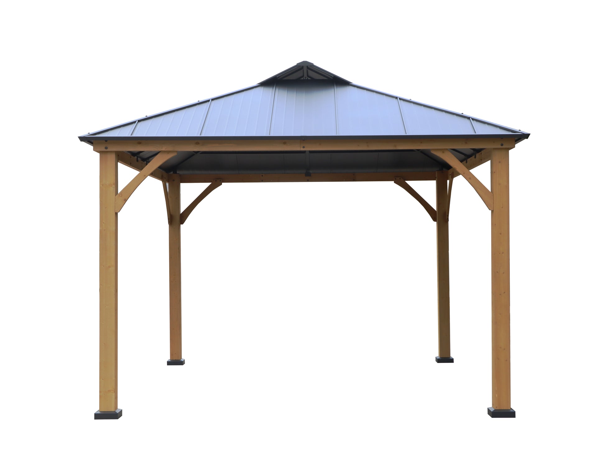 GazeboMate Adventure 3.66x4.28M Galvanized Steel & Cedar Wood Gazebo