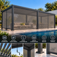GazeboMate 3m × 6m Monument Aluminium Louvered Gazebo – Adjustable Roof Pergola