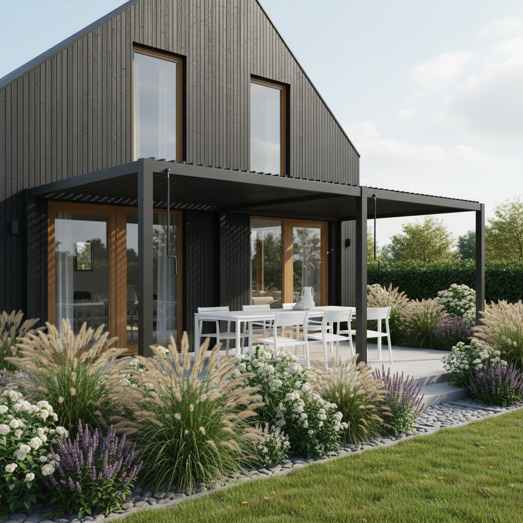 Wall Mounted Monument 3M x 6M Semi Permanent Louvered Gazebo Aluminium Pergola Monument Heavy Duty Wind Resistant