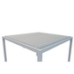 GazeboMate 3m x 4m White Aluminium Louvered Gazebo + Adjustable Privacy Wall Combo