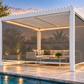 GazeboMate 4M x 4M Combo Aluminium Louvre Gazebo – White