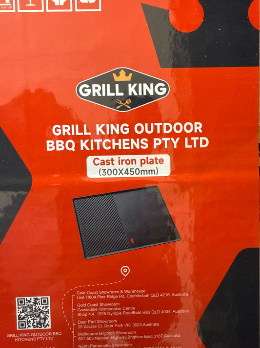 Grill King Cast Iron Hot Plate 30CM x 45CM