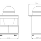 Kingsley 21” Smoker Module Kamado Black Stainless Cabinets & Stone Benchtop + Ceramic Smoker