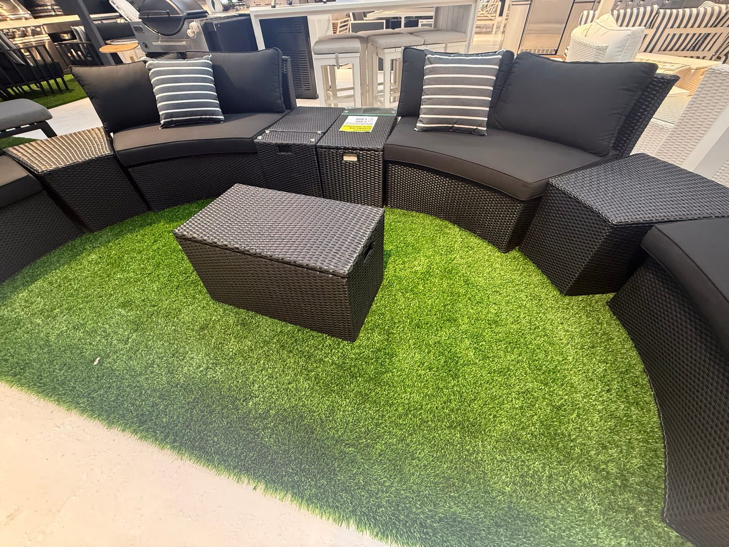 FLOOR STOCK CLEARANCE – KABUL Rattan Half Moon Sofa Set (As Displayed)