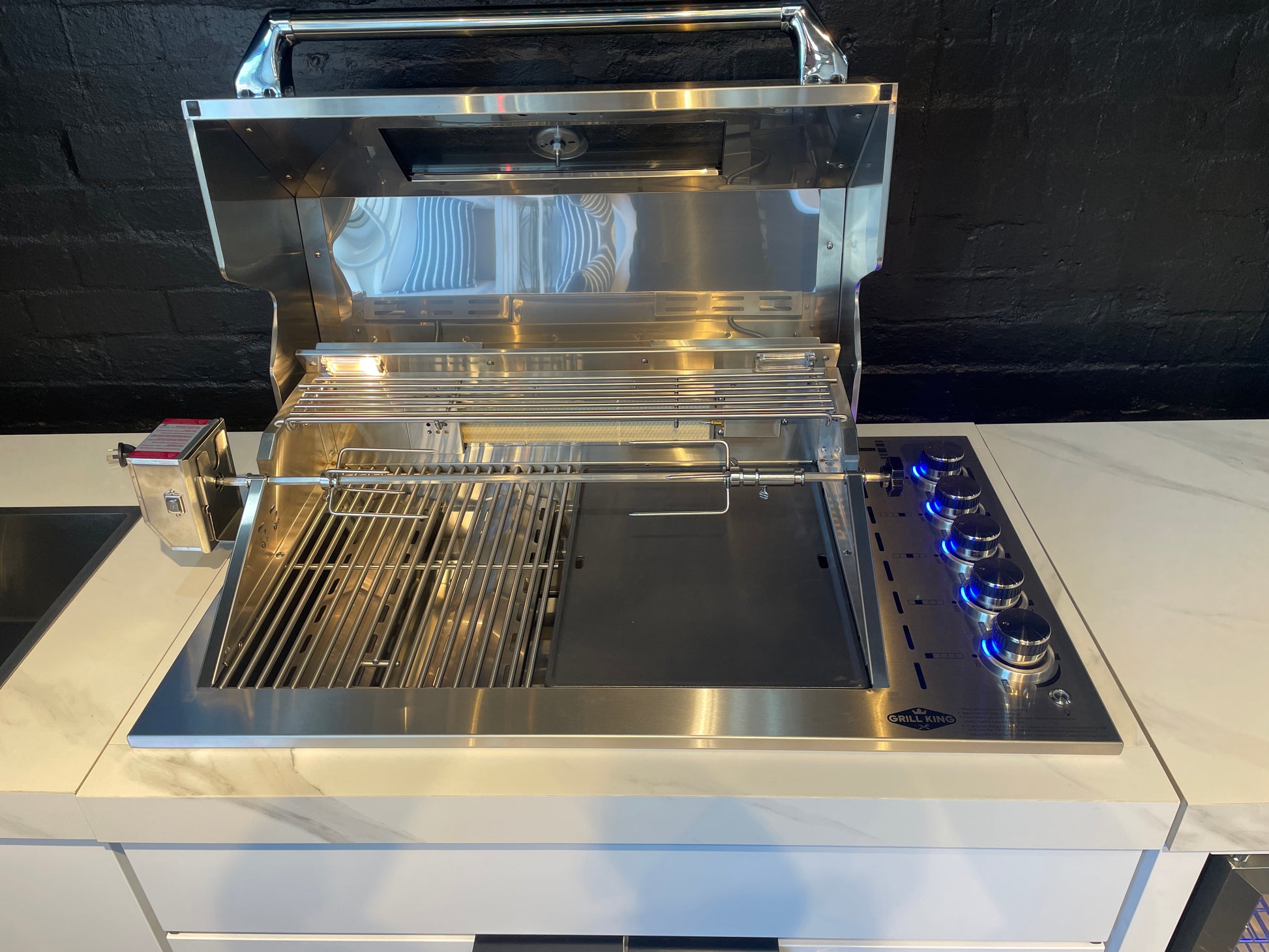Floor Stock Rockpool White 4B Drop In BBQ Kitchen with Double Sink & Triple Fridge
