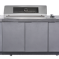 Deep Charcoal 6B Drop In BBQ Kitchen Package Inc sintered stone benchtops, Aluminium Cabinets, Weather Resistant, Fridge & Sink