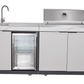 LHS SINK&FRIDGE COMBO | Suits Rockpool White 4 Burner High Square Hood Compact Module