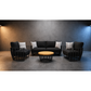 Black Maximus Aluminium Outdoor 4 Piece Lounge Set | Black Aluminium + Cusions