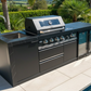 Floor Stock Rockpool 4 Burner + Wok BBQ Kitchen Package | Inc Sink + 208L Bar Fridge