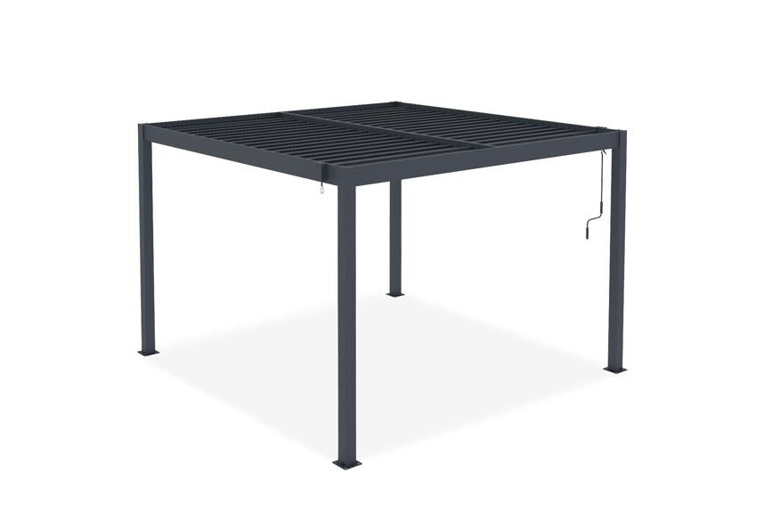 GazeboMate 3M x 5M Semi Permanent Louvered Gazebo Monument Aluminium Heavy Duty Wind Resistant