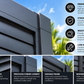 GazeboMate 3m Aluminium Louvered Pergola + Sliding Shutter Wall Combo – Monument
