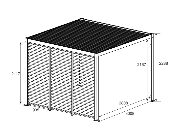 3m GazeboMate Louvered Gazebo Combo Deal – Monument | Aluminium Pergola + Sliding Louvered Shutter Wall