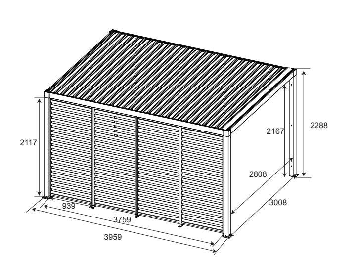 Aluminium Slat Panel Louvered Wall MONUMENT