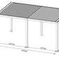 GazeboMate 3M x 5M Semi Permanent Louvered Gazebo Monument Aluminium Heavy Duty Wind Resistant
