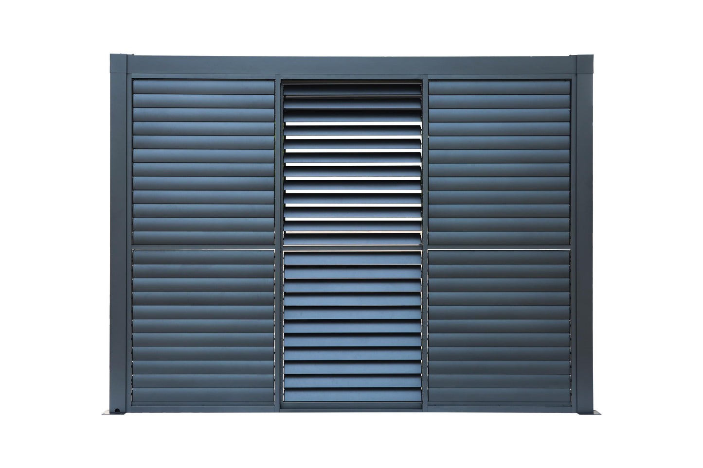 Pergola Shutter Wall in Mounment Powder Coated suits 2.4M, 3M,4M, Gazebo Mate Louvered Gazebo