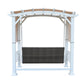 GazeboMate White Galvanized Steel Daybed Pergola Swing 2.25x1.67xH2m