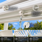 GazeboMate 3m x 4m White Aluminium Louvered Gazebo + Adjustable Privacy Wall Combo