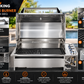 Grill King Slimline 4 Burner Drop-In BBQ – Silver Stainless Steel