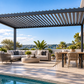 GazeboMate 4m × 5m Monument Aluminium Louvered Gazebo + Retractable Privacy Screen Combo