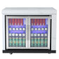 Rockpool White 4B: Designer Outdoor BBQ Kitchen Matt White Stone + White Doors, Fridge & Sink